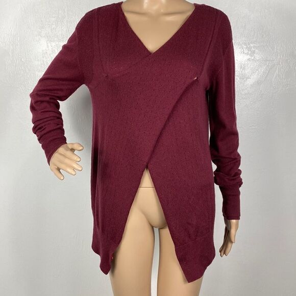 Lululemon Athletica burgundy color button closure yoga workout cardigan size 6 - Picture 1 of 9